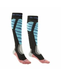 Calcetines esquí Mujer Negro/Coral Bridgedale Easy On