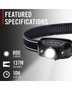 Linterna frontal led recargable COAST FLX40R